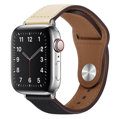 Bracelet de montre à boucle argentée en cuir PU pour la série Apple Watch, 7 45mm / 6&SE&5&4 44mm / 3&2&1 42mm, 7 41mm / 6&SE&5&4 40mm / 3&2&1 38mm