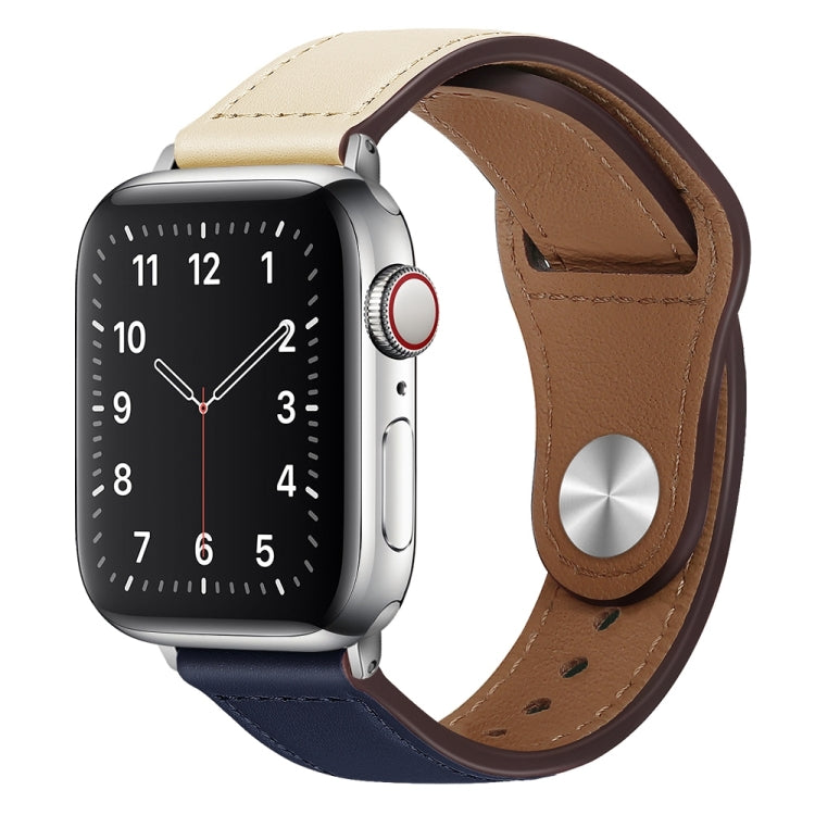 Bracelet de montre à boucle argentée en cuir PU pour la série Apple Watch, 7 45mm / 6&SE&5&4 44mm / 3&2&1 42mm, 7 41mm / 6&SE&5&4 40mm / 3&2&1 38mm