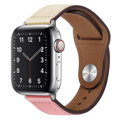 Bracelet de montre à boucle argentée en cuir PU pour la série Apple Watch, 7 45mm / 6&SE&5&4 44mm / 3&2&1 42mm, 7 41mm / 6&SE&5&4 40mm / 3&2&1 38mm