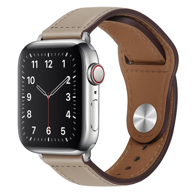 Bracelet de montre à boucle argentée en cuir PU pour la série Apple Watch, 7 45mm / 6&SE&5&4 44mm / 3&2&1 42mm, 7 41mm / 6&SE&5&4 40mm / 3&2&1 38mm