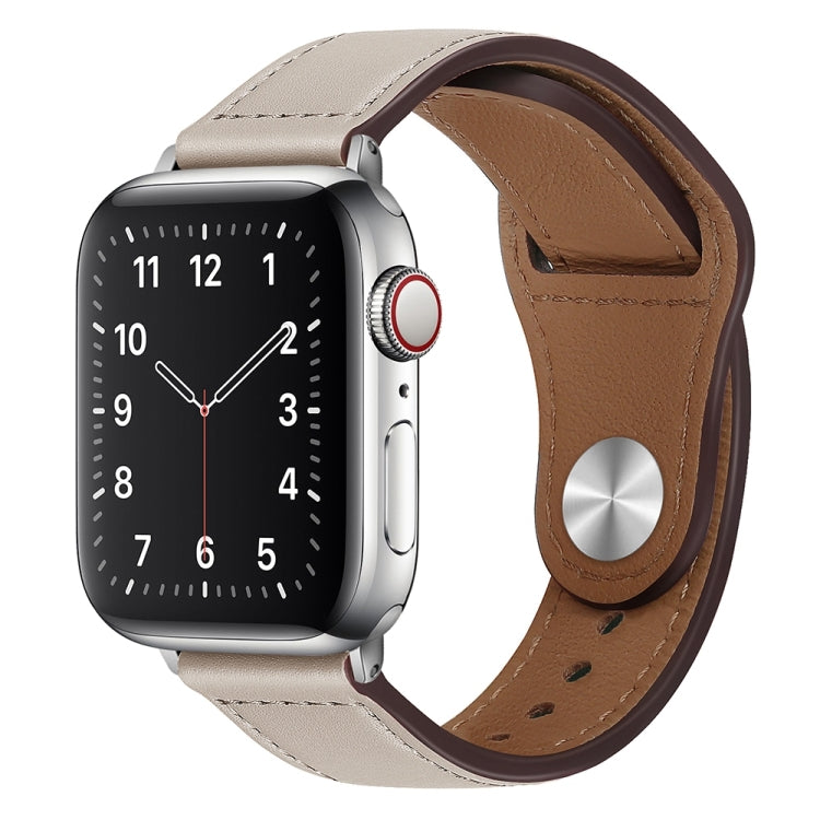 Bracelet de montre à boucle argentée en cuir PU pour la série Apple Watch, 7 45mm / 6&SE&5&4 44mm / 3&2&1 42mm, 7 41mm / 6&SE&5&4 40mm / 3&2&1 38mm