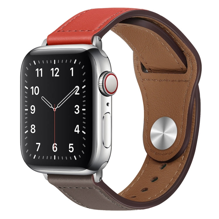 Bracelet de montre à boucle argentée en cuir PU pour la série Apple Watch, 7 45mm / 6&SE&5&4 44mm / 3&2&1 42mm, 7 41mm / 6&SE&5&4 40mm / 3&2&1 38mm