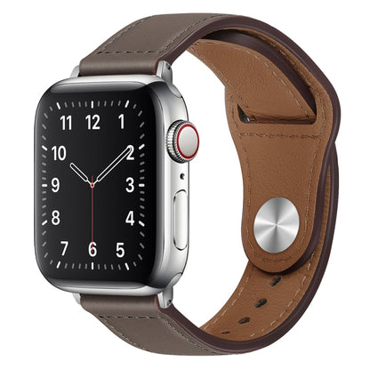 Bracelet de montre à boucle argentée en cuir PU pour la série Apple Watch, 7 45mm / 6&SE&5&4 44mm / 3&2&1 42mm, 7 41mm / 6&SE&5&4 40mm / 3&2&1 38mm