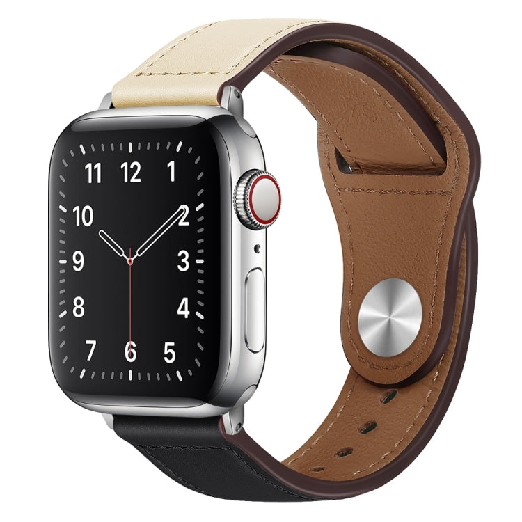 Bracelet de montre à boucle argentée en cuir PU pour la série Apple Watch, 7 45mm / 6&SE&5&4 44mm / 3&2&1 42mm, 7 41mm / 6&SE&5&4 40mm / 3&2&1 38mm
