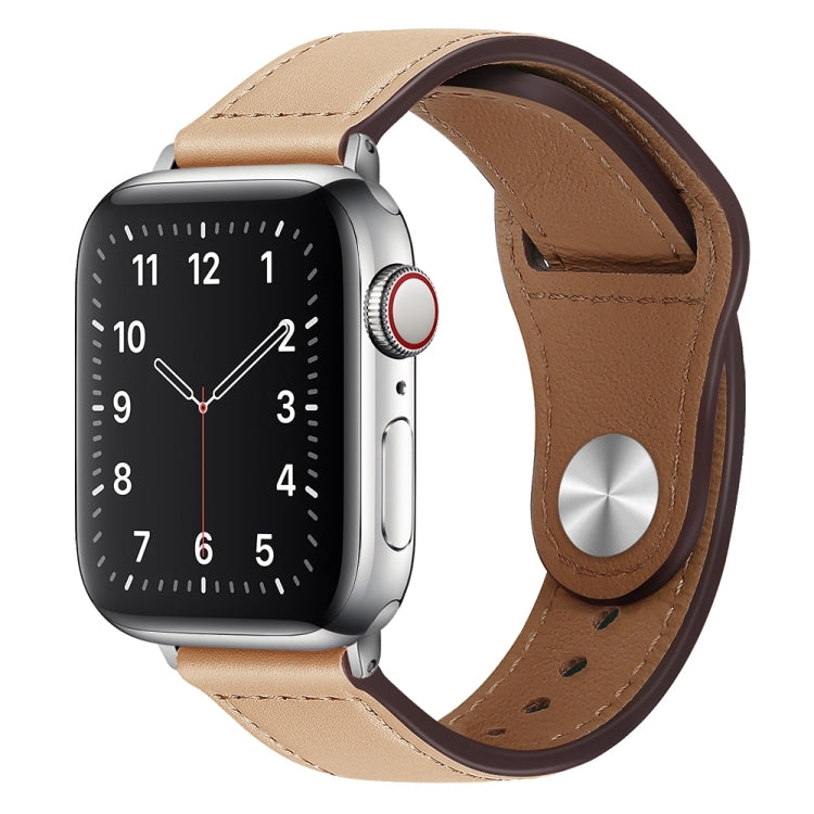 Bracelet de montre à boucle argentée en cuir PU pour la série Apple Watch, 7 45mm / 6&SE&5&4 44mm / 3&2&1 42mm, 7 41mm / 6&SE&5&4 40mm / 3&2&1 38mm