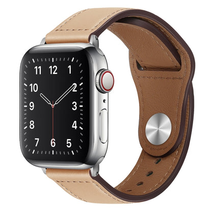 Bracelet de montre à boucle argentée en cuir PU pour la série Apple Watch, 7 45mm / 6&SE&5&4 44mm / 3&2&1 42mm, 7 41mm / 6&SE&5&4 40mm / 3&2&1 38mm