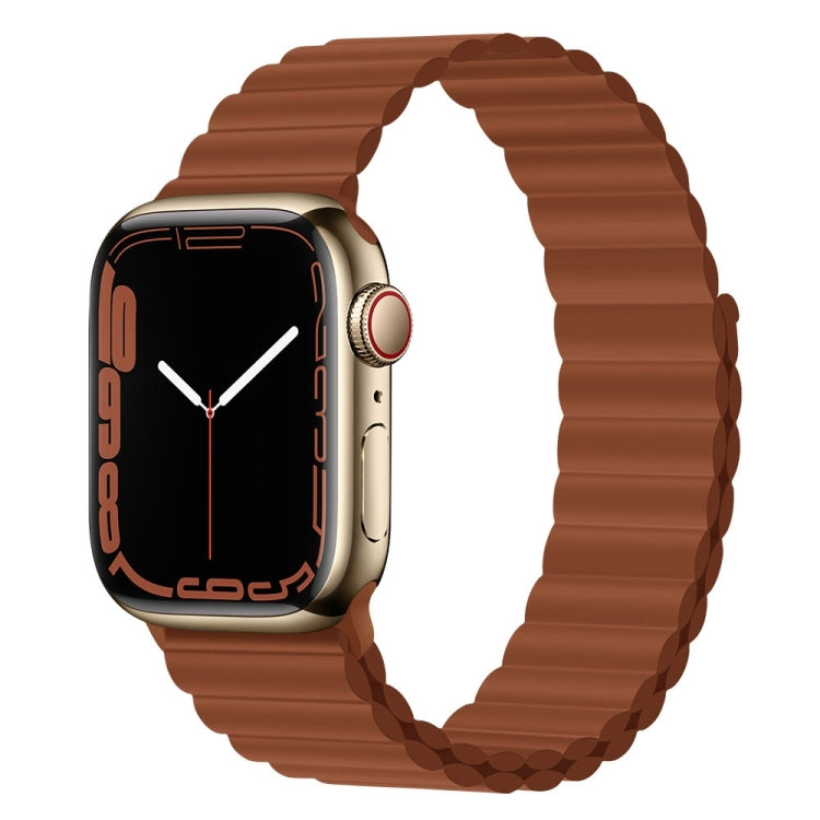 Bracelet de montre magnétique en silicone pour la série Apple Watch, 7 45mm / 6&SE&5&4 44mm / 3&2&1 42mm, 7 41mm / 6&SE&5&4 40mm / 3&2&1 38mm
