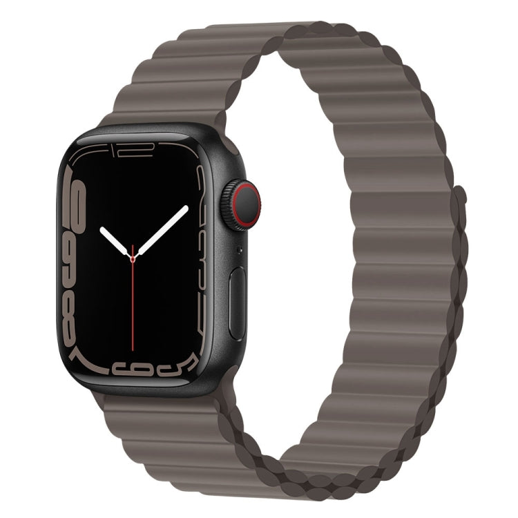 Bracelet de montre magnétique en silicone pour la série Apple Watch, 7 45mm / 6&SE&5&4 44mm / 3&2&1 42mm, 7 41mm / 6&SE&5&4 40mm / 3&2&1 38mm