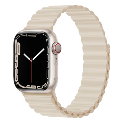 Bracelet de montre magnétique en silicone pour la série Apple Watch, 7 45mm / 6&SE&5&4 44mm / 3&2&1 42mm, 7 41mm / 6&SE&5&4 40mm / 3&2&1 38mm