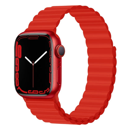 Bracelet de montre magnétique en silicone pour la série Apple Watch, 7 45mm / 6&SE&5&4 44mm / 3&2&1 42mm, 7 41mm / 6&SE&5&4 40mm / 3&2&1 38mm