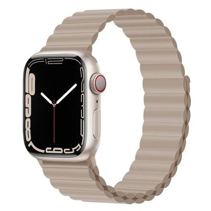 Bracelet de montre magnétique en silicone pour la série Apple Watch, 7 45mm / 6&SE&5&4 44mm / 3&2&1 42mm, 7 41mm / 6&SE&5&4 40mm / 3&2&1 38mm
