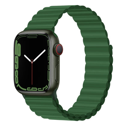 Bracelet de montre magnétique en silicone pour la série Apple Watch, 7 45mm / 6&SE&5&4 44mm / 3&2&1 42mm, 7 41mm / 6&SE&5&4 40mm / 3&2&1 38mm
