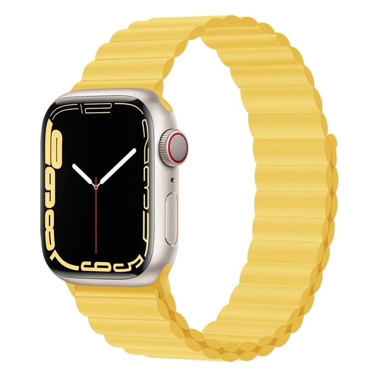 Bracelet de montre magnétique en silicone pour la série Apple Watch, 7 45mm / 6&SE&5&4 44mm / 3&2&1 42mm, 7 41mm / 6&SE&5&4 40mm / 3&2&1 38mm