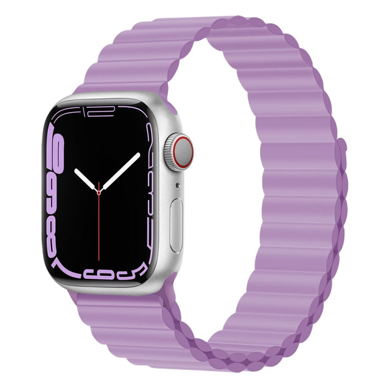 Bracelet de montre magnétique en silicone pour la série Apple Watch, 7 45mm / 6&SE&5&4 44mm / 3&2&1 42mm, 7 41mm / 6&SE&5&4 40mm / 3&2&1 38mm