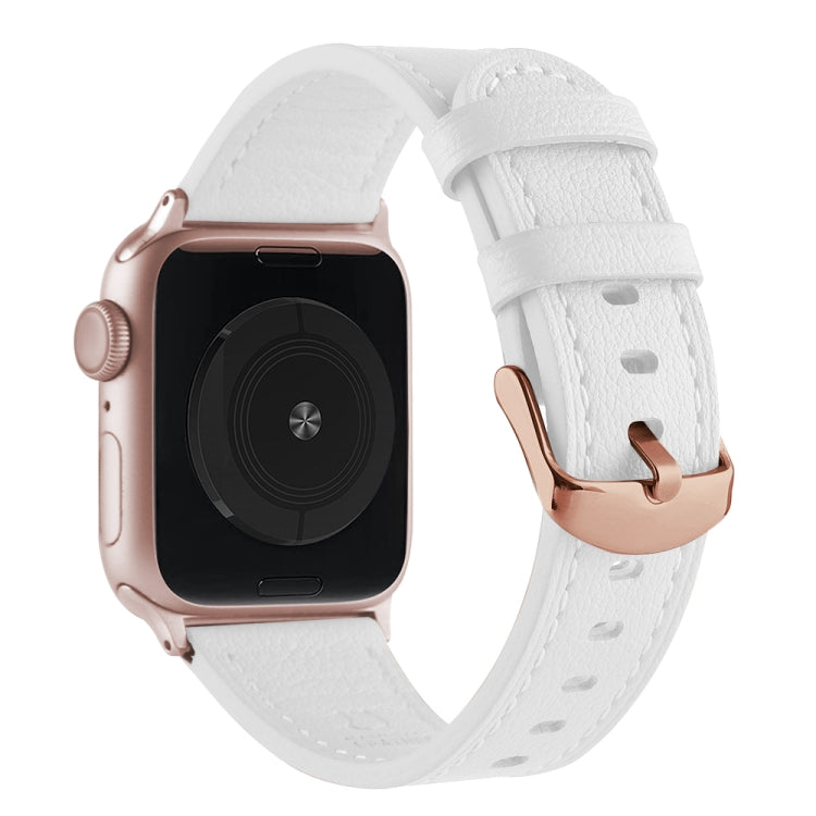 Bracelet de montre universel en cuir véritable pour la série Apple Watch, 7 45mm / 6&SE&5&4 44mm / 3&2&1 42mm, 7 41mm / 6&SE&5&4 40mm / 3&2&1 38mm