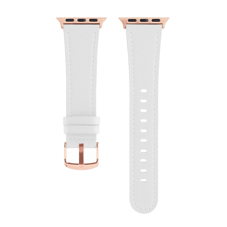 Bracelet de montre universel en cuir véritable pour la série Apple Watch, 7 45mm / 6&SE&5&4 44mm / 3&2&1 42mm, 7 41mm / 6&SE&5&4 40mm / 3&2&1 38mm