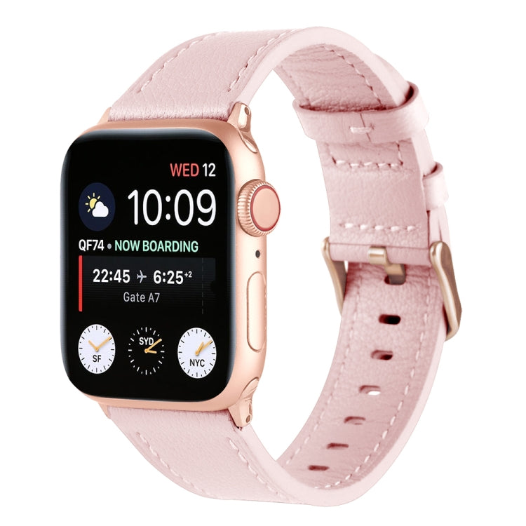 Bracelet de montre universel en cuir véritable pour la série Apple Watch, 7 45mm / 6&SE&5&4 44mm / 3&2&1 42mm, 7 41mm / 6&SE&5&4 40mm / 3&2&1 38mm