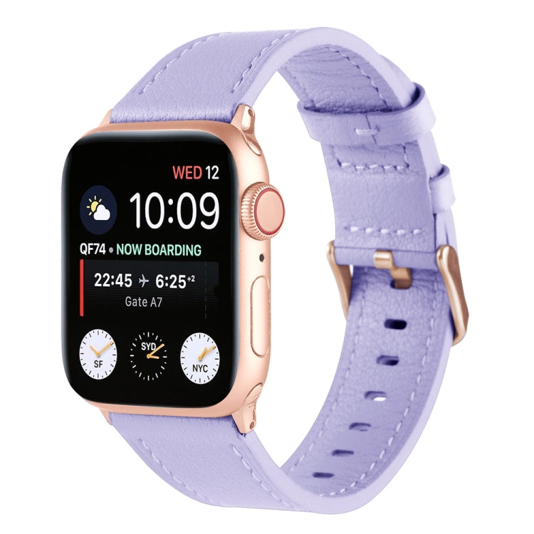 Bracelet de montre universel en cuir véritable pour la série Apple Watch, 7 45mm / 6&SE&5&4 44mm / 3&2&1 42mm, 7 41mm / 6&SE&5&4 40mm / 3&2&1 38mm