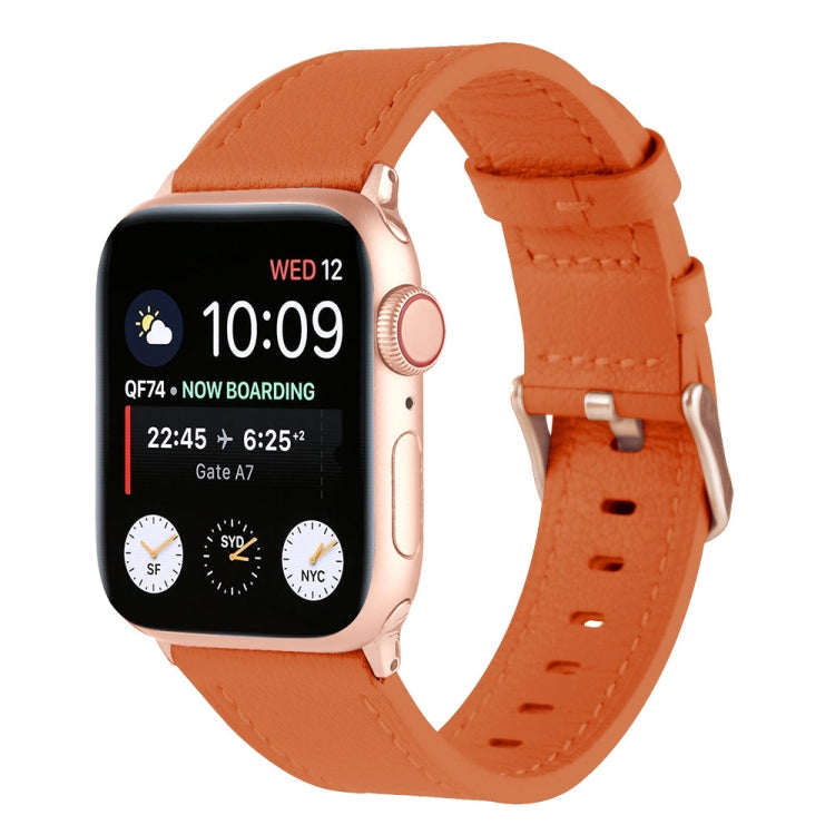 Bracelet de montre universel en cuir véritable pour la série Apple Watch, 7 45mm / 6&SE&5&4 44mm / 3&2&1 42mm, 7 41mm / 6&SE&5&4 40mm / 3&2&1 38mm