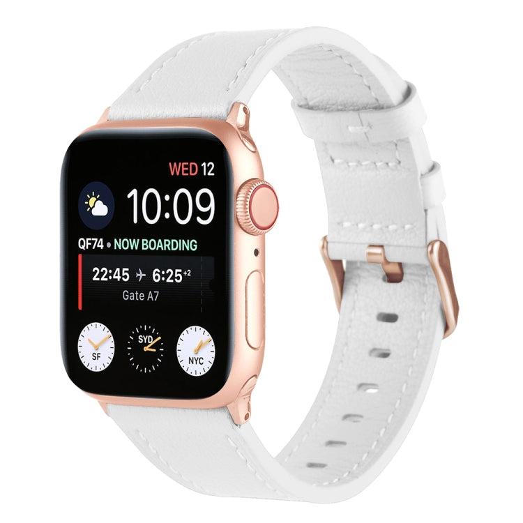 Bracelet de montre universel en cuir véritable pour la série Apple Watch, 7 45mm / 6&SE&5&4 44mm / 3&2&1 42mm, 7 41mm / 6&SE&5&4 40mm / 3&2&1 38mm