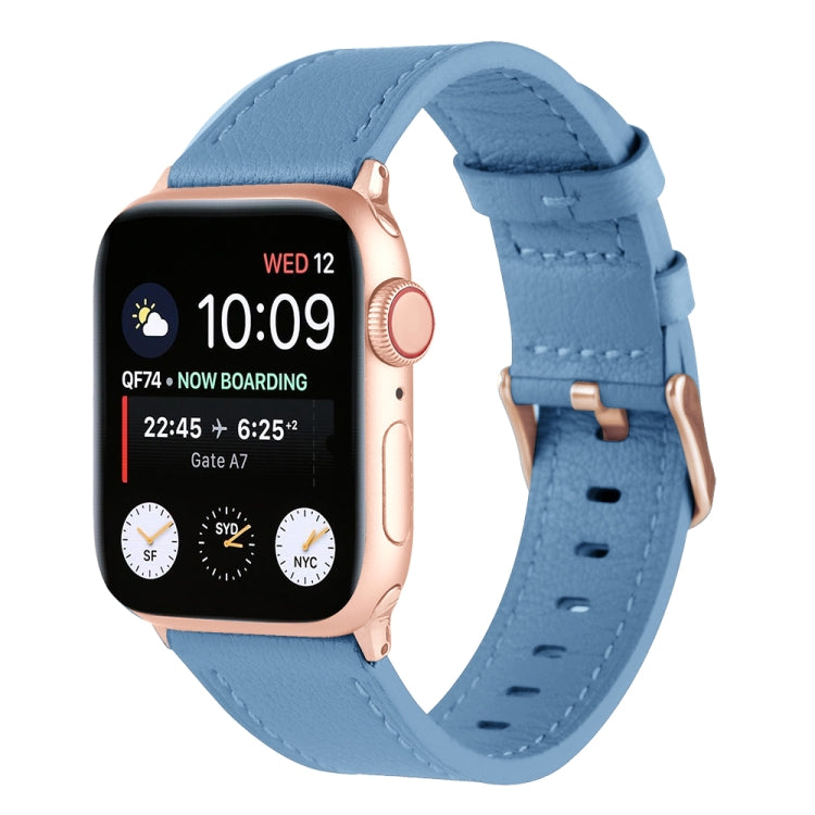 Bracelet de montre universel en cuir véritable pour la série Apple Watch, 7 45mm / 6&SE&5&4 44mm / 3&2&1 42mm, 7 41mm / 6&SE&5&4 40mm / 3&2&1 38mm