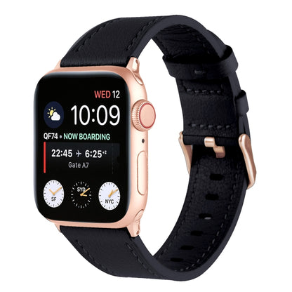 Bracelet de montre universel en cuir véritable pour la série Apple Watch, 7 45mm / 6&SE&5&4 44mm / 3&2&1 42mm, 7 41mm / 6&SE&5&4 40mm / 3&2&1 38mm