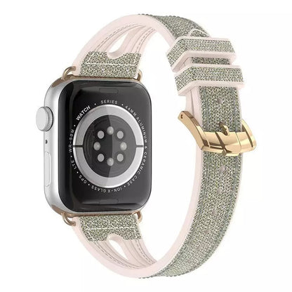 Bracelet de montre à paillettes minces pour la série Apple Watch, 7 45mm / 6&SE&5&4 44mm / 3&2&1 42mm, 7 41mm / 6&SE&5&4 40mm / 3&2&1 38mm