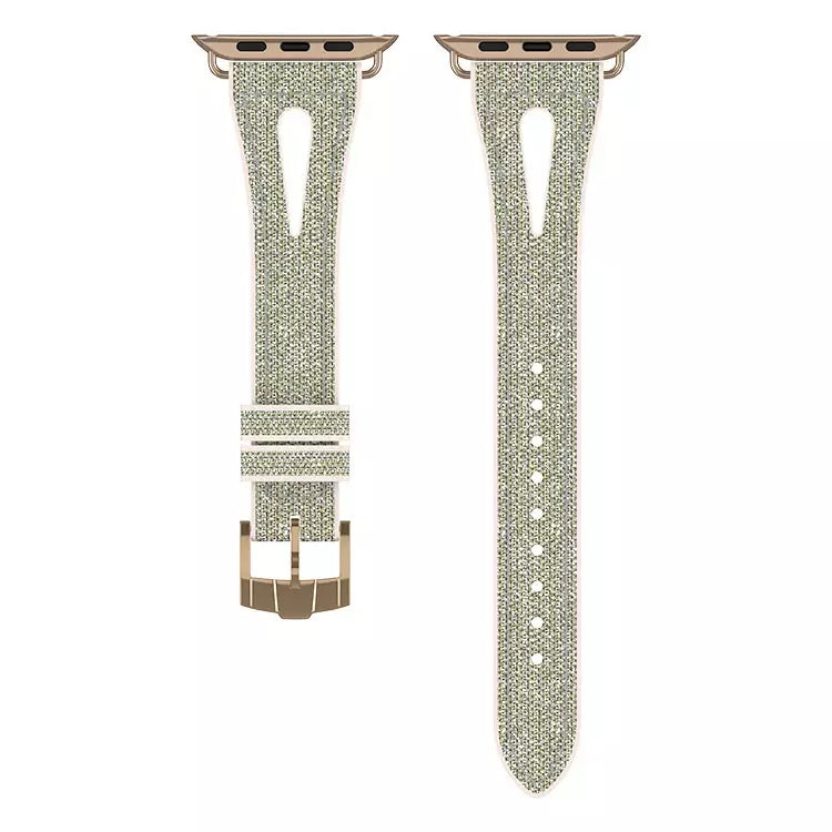 Bracelet de montre à paillettes minces pour la série Apple Watch, 7 45mm / 6&SE&5&4 44mm / 3&2&1 42mm, 7 41mm / 6&SE&5&4 40mm / 3&2&1 38mm