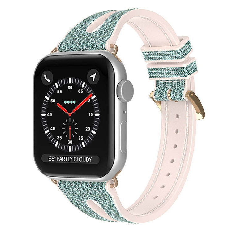 Bracelet de montre à paillettes minces pour la série Apple Watch, 7 45mm / 6&SE&5&4 44mm / 3&2&1 42mm, 7 41mm / 6&SE&5&4 40mm / 3&2&1 38mm