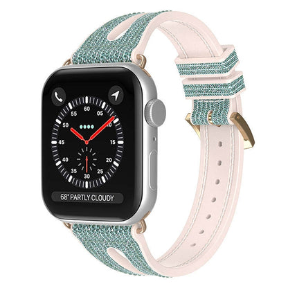 Bracelet de montre à paillettes minces pour la série Apple Watch, 7 45mm / 6&SE&5&4 44mm / 3&2&1 42mm, 7 41mm / 6&SE&5&4 40mm / 3&2&1 38mm