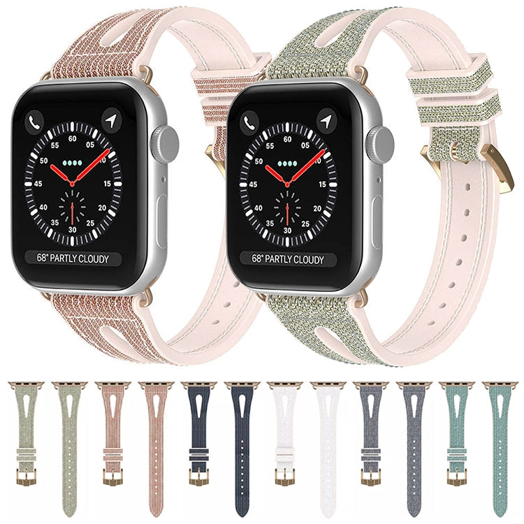 Bracelet de montre à paillettes minces pour la série Apple Watch, 7 45mm / 6&SE&5&4 44mm / 3&2&1 42mm, 7 41mm / 6&SE&5&4 40mm / 3&2&1 38mm
