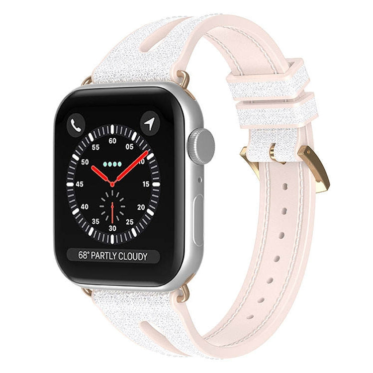 Bracelet de montre à paillettes minces pour la série Apple Watch, 7 45mm / 6&SE&5&4 44mm / 3&2&1 42mm, 7 41mm / 6&SE&5&4 40mm / 3&2&1 38mm