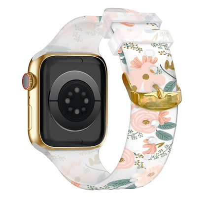 Bracelet de montre transparent à boucle carrée pour la série Apple Watch, 7 45mm / 6&SE&5&4 44mm / 3&2&1 42mm, 7 41mm / 6&SE&5&4 40mm / 3&2&1 38mm