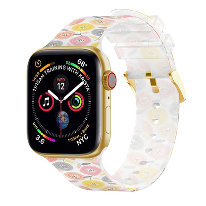 Bracelet de montre transparent à boucle carrée pour la série Apple Watch, 7 45mm / 6&SE&5&4 44mm / 3&2&1 42mm, 7 41mm / 6&SE&5&4 40mm / 3&2&1 38mm