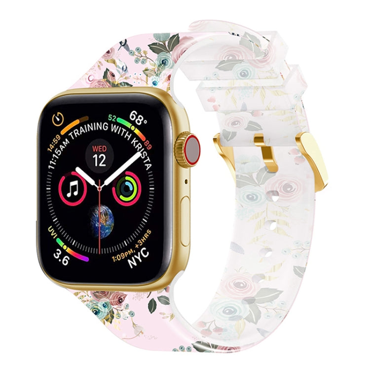 Bracelet de montre transparent à boucle carrée pour la série Apple Watch, 7 45mm / 6&SE&5&4 44mm / 3&2&1 42mm, 7 41mm / 6&SE&5&4 40mm / 3&2&1 38mm