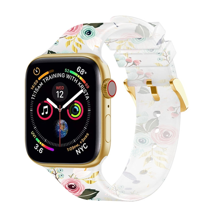 Bracelet de montre transparent à boucle carrée pour la série Apple Watch, 7 45mm / 6&SE&5&4 44mm / 3&2&1 42mm, 7 41mm / 6&SE&5&4 40mm / 3&2&1 38mm