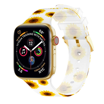 Bracelet de montre transparent à boucle carrée pour la série Apple Watch, 7 45mm / 6&SE&5&4 44mm / 3&2&1 42mm, 7 41mm / 6&SE&5&4 40mm / 3&2&1 38mm