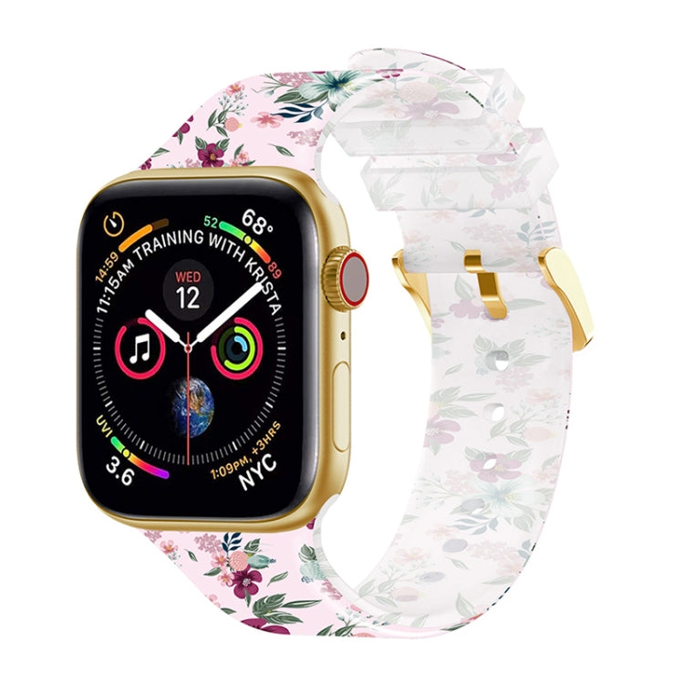 Bracelet de montre transparent à boucle carrée pour la série Apple Watch, 7 45mm / 6&SE&5&4 44mm / 3&2&1 42mm, 7 41mm / 6&SE&5&4 40mm / 3&2&1 38mm