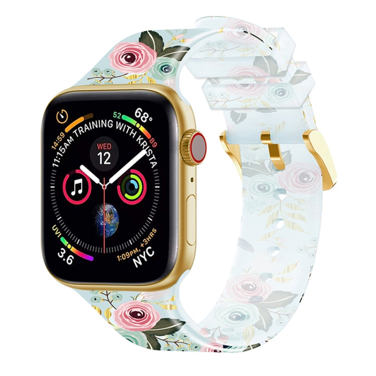Bracelet de montre transparent à boucle carrée pour la série Apple Watch, 7 45mm / 6&SE&5&4 44mm / 3&2&1 42mm, 7 41mm / 6&SE&5&4 40mm / 3&2&1 38mm