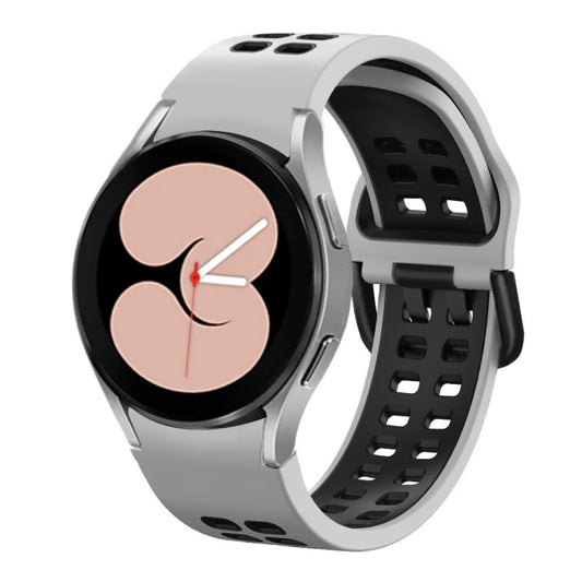 Bracelet de montre en silicone bicolore à trou à double rangée, For Samsung Galaxy Watch 5 40mm, For Samsung Galaxy Watch 5 Pro 45mm