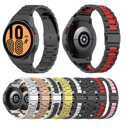 Bracelet de montre en acier à trois souches, For Samsung Galaxy Watch 5 40mm, For Samsung Galaxy Watch 5 Pro 45mm
