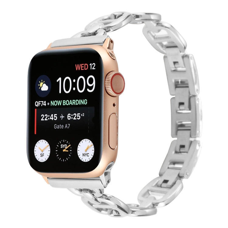 Bracelet de montre en acier pour la série Apple Watch, 7 45mm / 6&SE&5&4 44mm / 3&2&1 42mm, 7 41mm / 6&SE&5&4 40mm / 3&2&1 38mm
