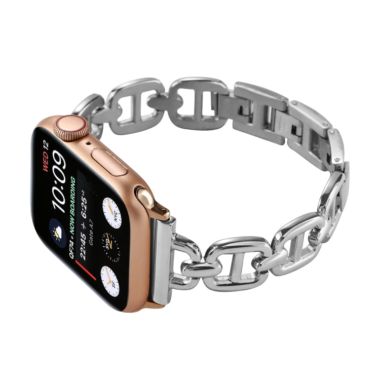 Bracelet de montre en acier pour la série Apple Watch, 7 45mm / 6&SE&5&4 44mm / 3&2&1 42mm, 7 41mm / 6&SE&5&4 40mm / 3&2&1 38mm