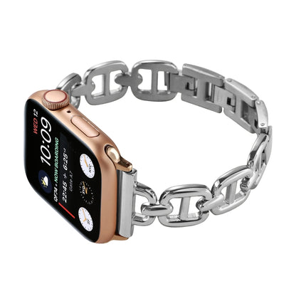 Bracelet de montre en acier pour la série Apple Watch, 7 45mm / 6&SE&5&4 44mm / 3&2&1 42mm, 7 41mm / 6&SE&5&4 40mm / 3&2&1 38mm