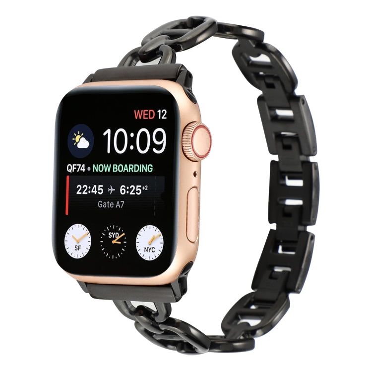 Bracelet de montre en acier pour la série Apple Watch, 7 45mm / 6&SE&5&4 44mm / 3&2&1 42mm, 7 41mm / 6&SE&5&4 40mm / 3&2&1 38mm