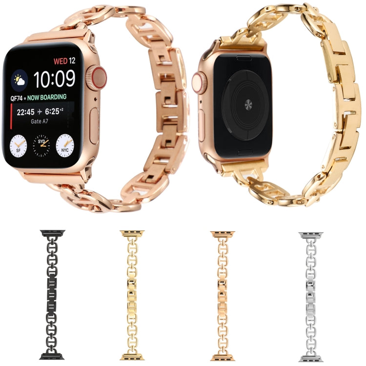 Bracelet de montre en acier pour la série Apple Watch, 7 45mm / 6&SE&5&4 44mm / 3&2&1 42mm, 7 41mm / 6&SE&5&4 40mm / 3&2&1 38mm