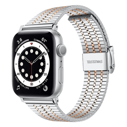 Bracelet de montre en acier pour la série Apple Watch, 7 45mm / 6&SE&5&4 44mm / 3&2&1 42mm, 7 41mm / 6&SE&5&4 40mm / 3&2&1 38mm