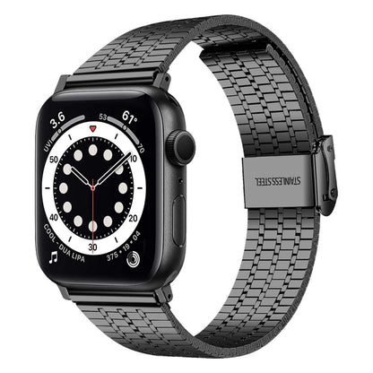 Bracelet de montre en acier pour la série Apple Watch, 7 45mm / 6&SE&5&4 44mm / 3&2&1 42mm, 7 41mm / 6&SE&5&4 40mm / 3&2&1 38mm