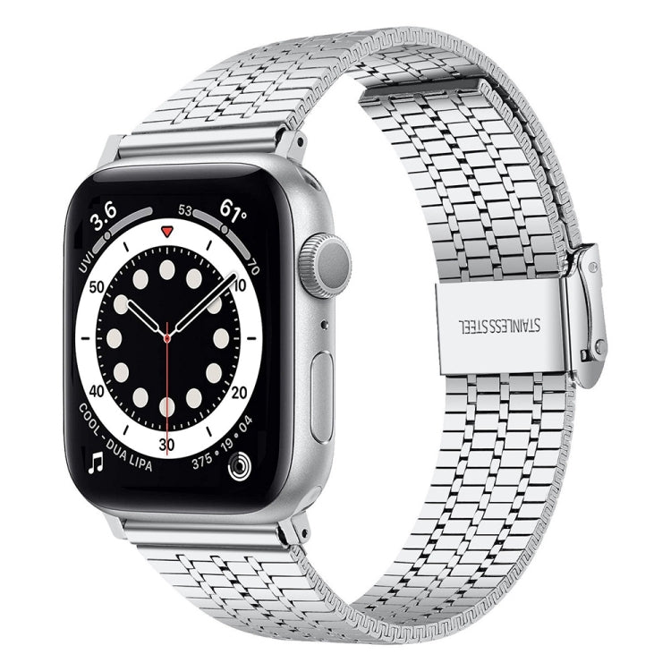 Bracelet de montre en acier pour la série Apple Watch, 7 45mm / 6&SE&5&4 44mm / 3&2&1 42mm, 7 41mm / 6&SE&5&4 40mm / 3&2&1 38mm