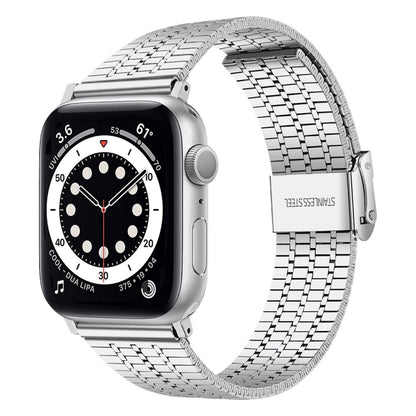 Bracelet de montre en acier pour la série Apple Watch, 7 45mm / 6&SE&5&4 44mm / 3&2&1 42mm, 7 41mm / 6&SE&5&4 40mm / 3&2&1 38mm